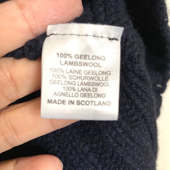 Filson XS Men’s Turtleneck Sweater Blue Geelong Lambswool Made In Scotland Thick - Picture 8 of 11